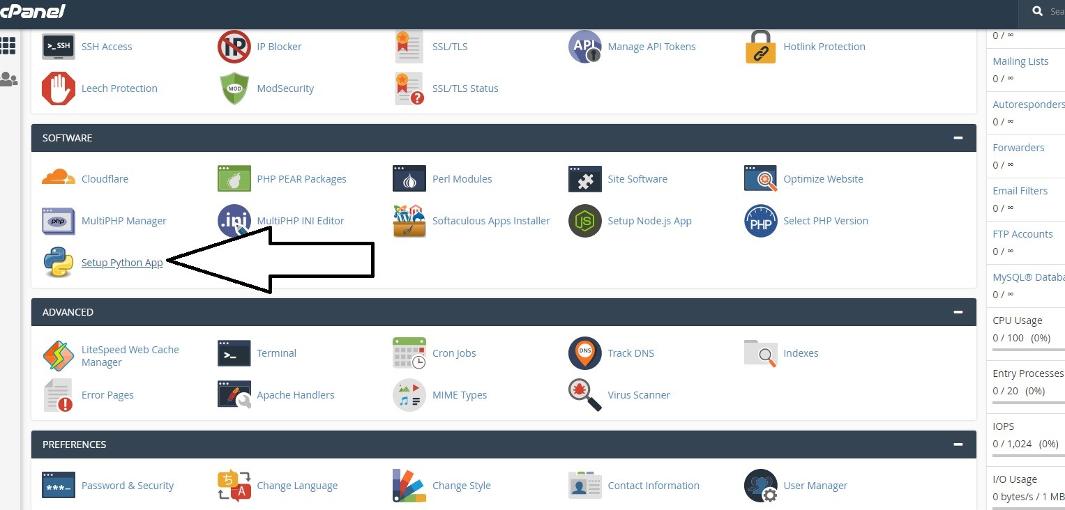 cpanel python hosting