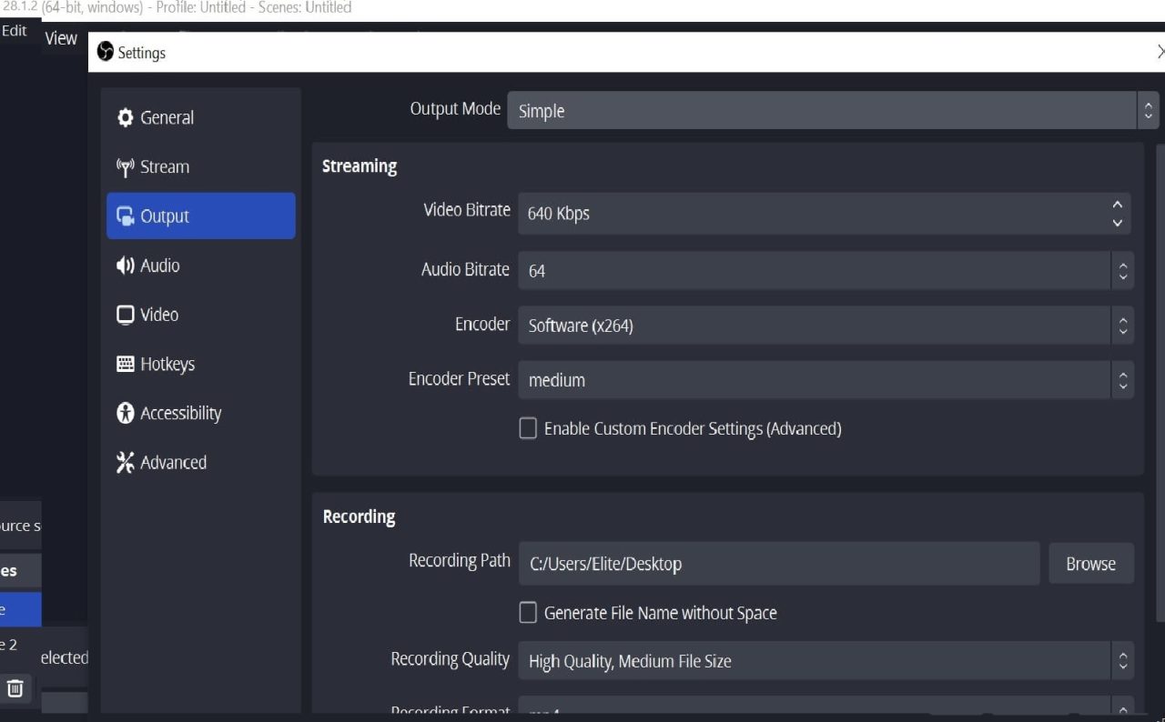 Recommended Encoding For RTMP Server Settings